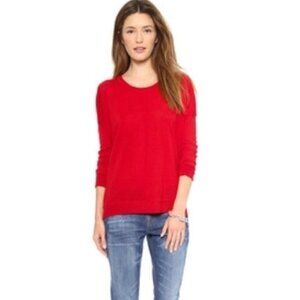 💸 Madewell Red High Low Long Sleeve Sz XS